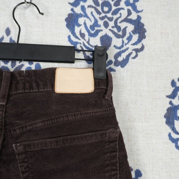 Everlane Womens Jeans Baby Cord Cheeky Pant Sz 25 Corduroy Crop Espresso Brown - Picture 8 of 9